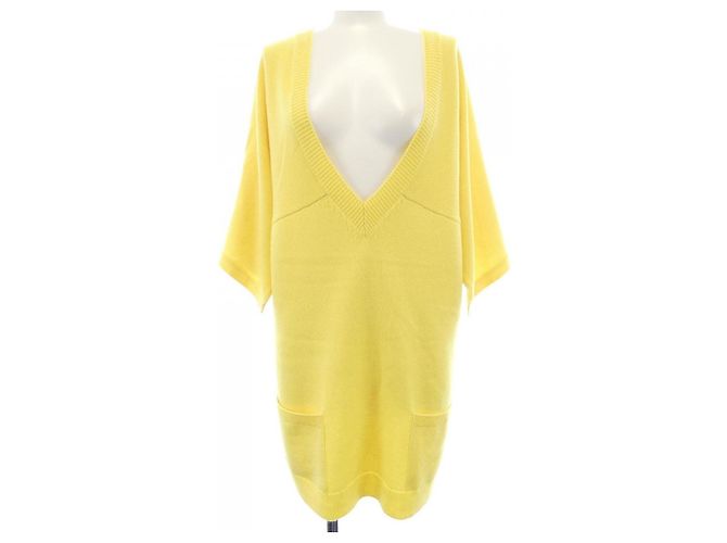 Timeless Maglieria 100 Percent Cashmere Chanel Giallo