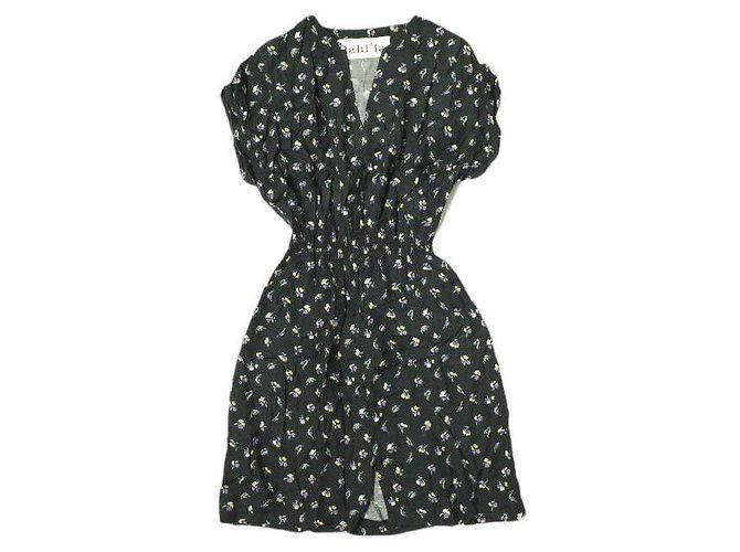 Autre Marque dahl'ia Cupra Cotton Kleid Schwarz