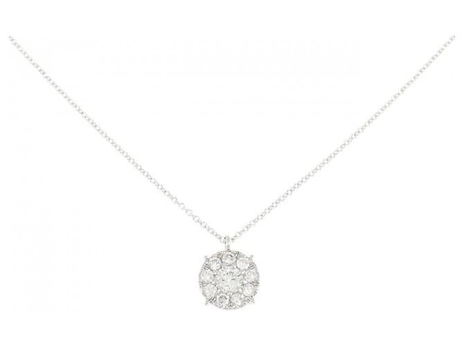 Autre Marque Colar de ouro branco Au750 e diamantes Prata
