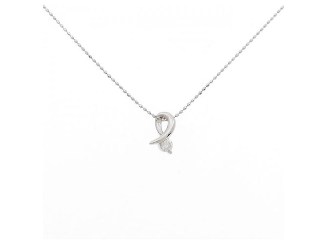 Autre Marque Platin-Diamant-Halskette PT900 PT850 Silber