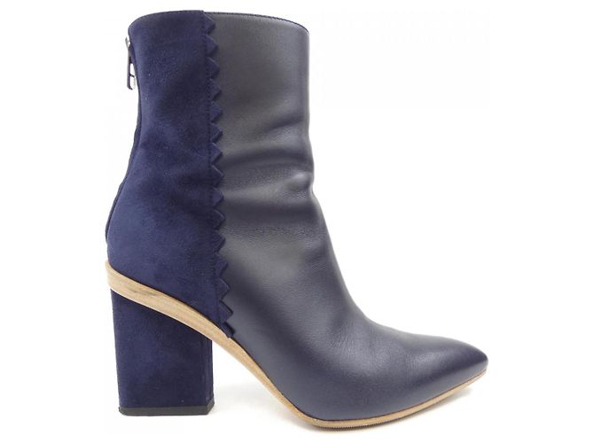 Hermès 172054Z Botas Botas de couro Azul Azul marinho