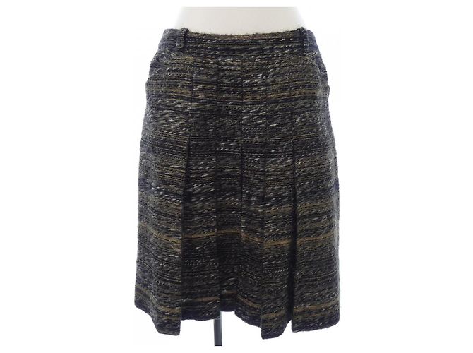Timeless Saia Chanel Marrom Preto