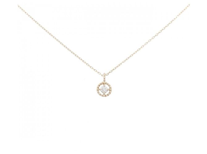 Autre Marque Collana in oro giallo K10 e diamanti Ponte Vecchio D'oro