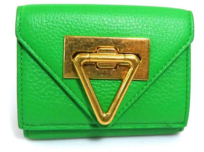 Bottega Veneta Tri-fold Wallet Green
