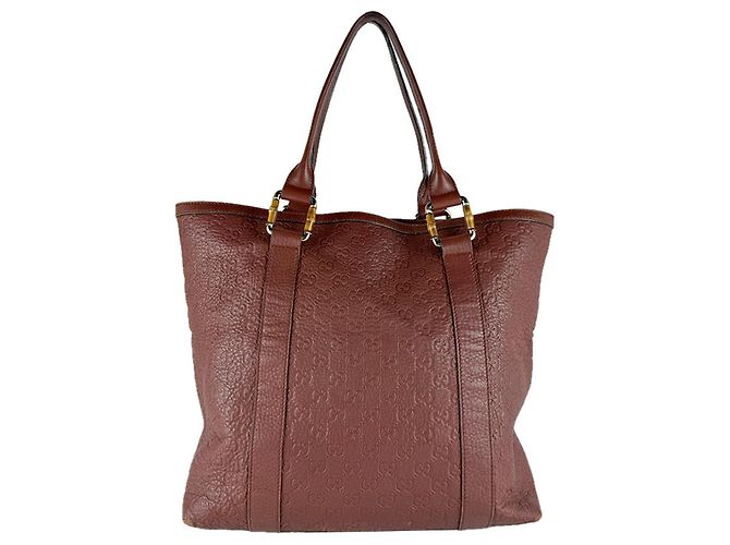 Bolsa Tote Gucci em couro marrom