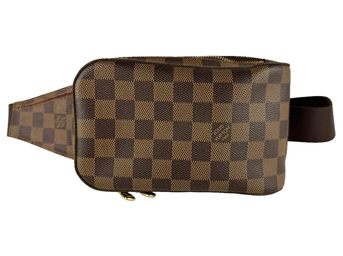 Borsa a tracolla Louis Vuitton Damier Geronimos Marrone Damier ebene