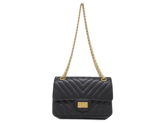 Borsa a tracolla in pelle nera Chanel AS0874 Nero