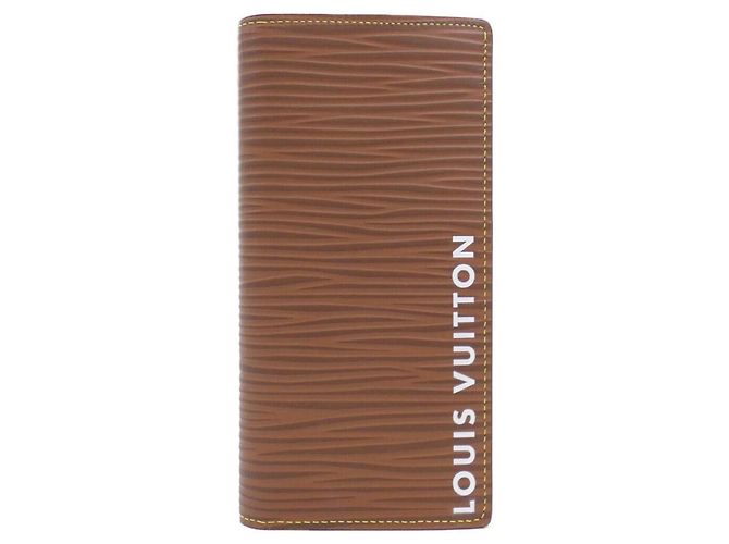Portafoglio Louis Vuitton Epi XL Brazza Marrone Cognac