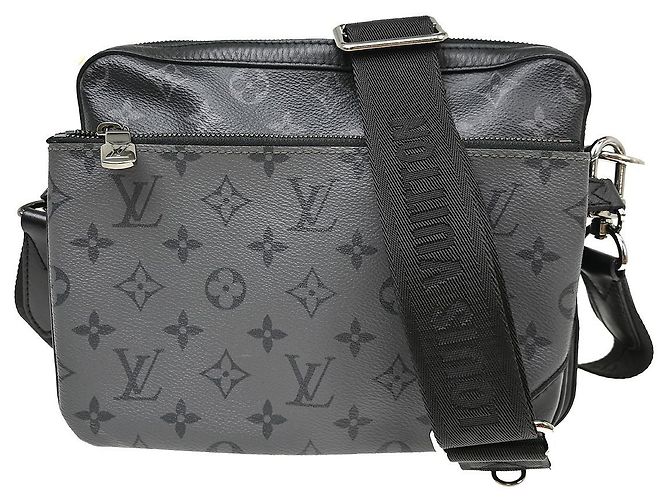 Louis Vuitton Trio Messenger Bag Reverse Monogram Eclipse Canvas Black