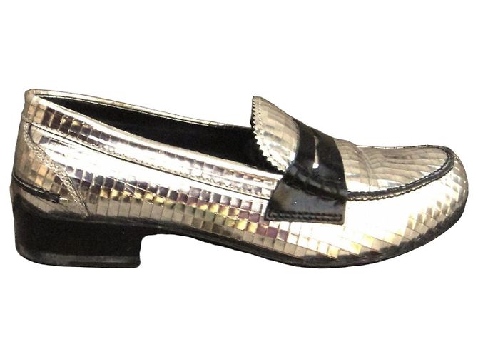 Mocassini Jil Sander stile palla da discoteca Argento