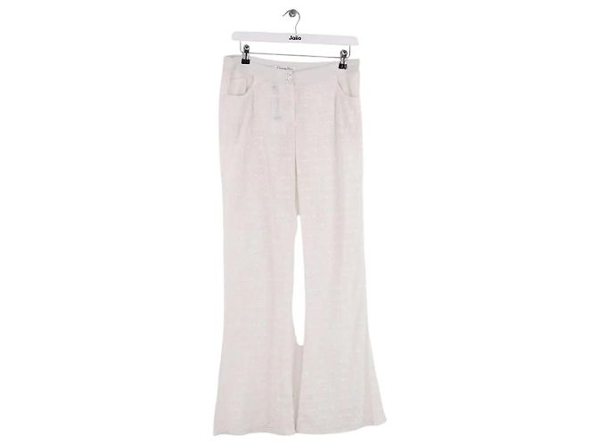 Dior Calça reta branca Branco
