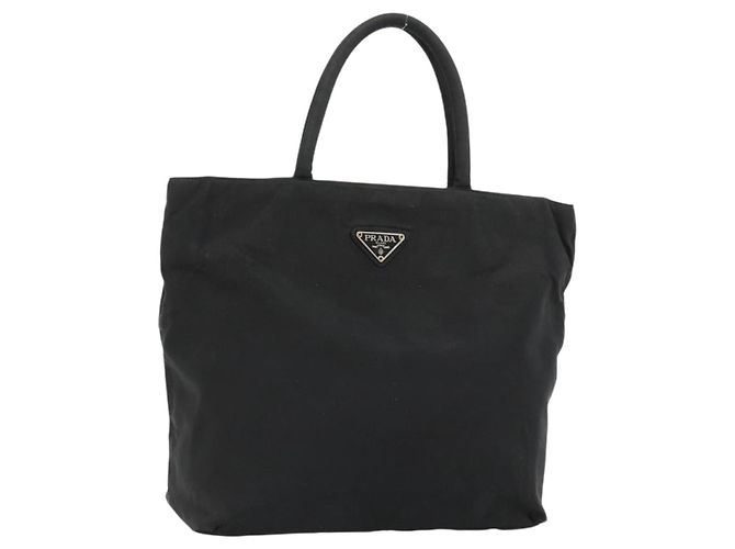 PRADA Handtasche Nylon Schwarz Silber Auth bs34105