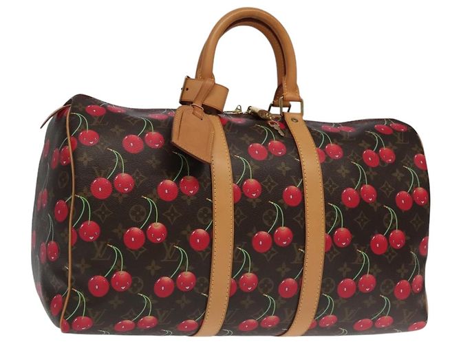 LOUIS VUITTON Monogram Cherry Keepall 45 Boston Bag M95011 LV Auth 101791SM Monograma