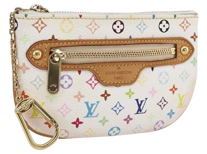 LOUIS VUITTON Monogram Multicolor Pochette MM Clutch Weiß M60028 LV Auth ki6606A