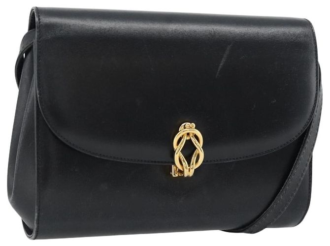 Borsa a Spalla GUCCI in Pelle Nera e Oro Auth BA13381 Nero D'oro