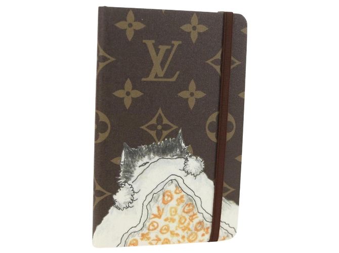 LOUIS VUITTON Catgram Notebook Jane PM Note Cover GI1389 LV Auth 184276M Monogram