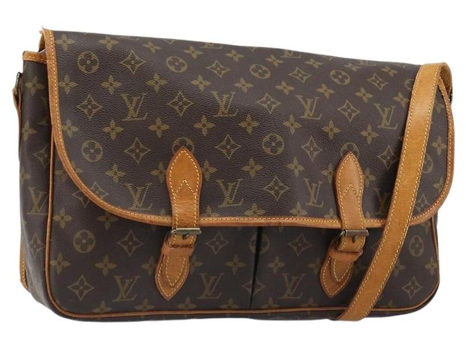 LOUIS VUITTON Bolsa de Ombro Monogram Gibeciere GM M42246 LV Auth bs35566 Monograma