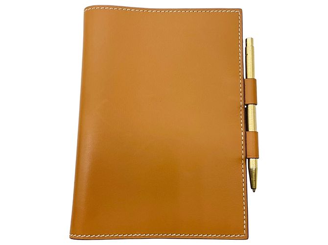 Hermès Hermes Tan Leather Agenda Camel