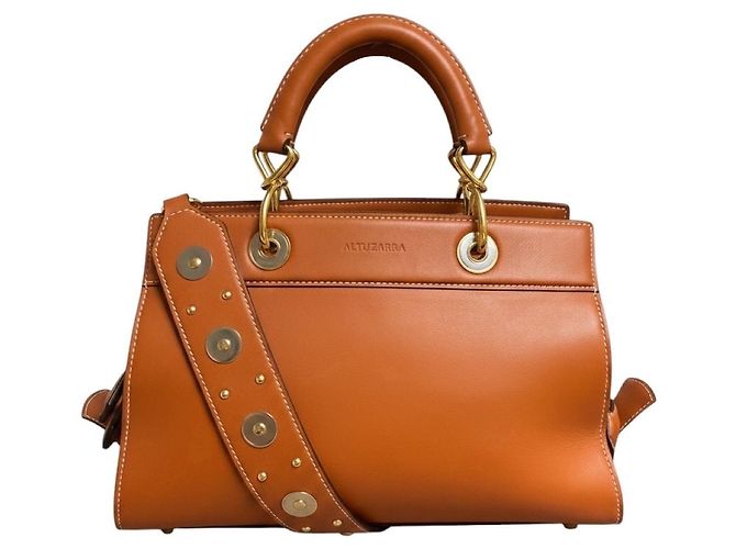Altuzarra Shadow Leder Tote Handtasche Hellbraun / Cognac