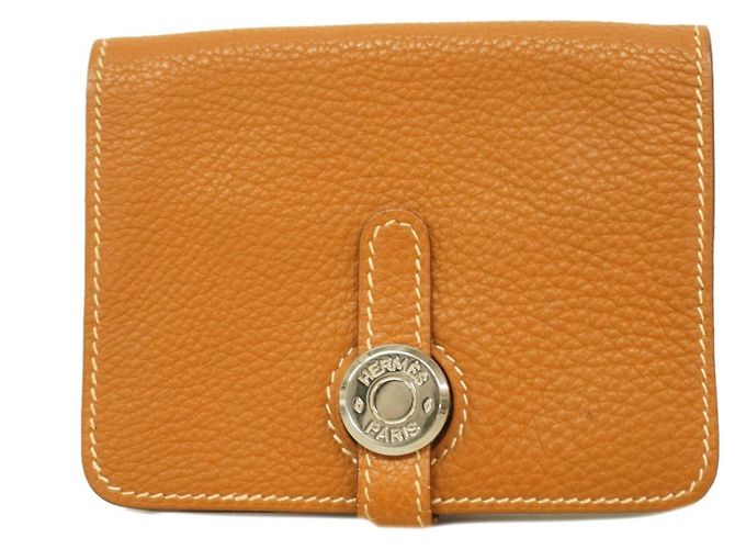 Hermès Hermes Dogon Business Card Holder Golden
