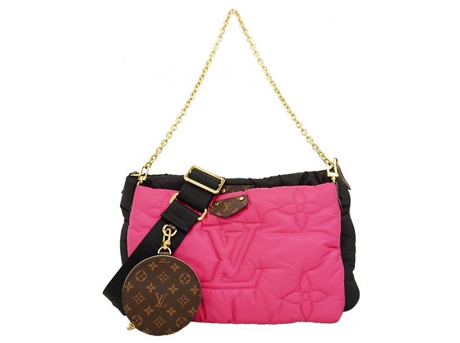 Borsa a tracolla Louis Vuitton Monogram Multi Pochette Accessoires Nero Fuschia