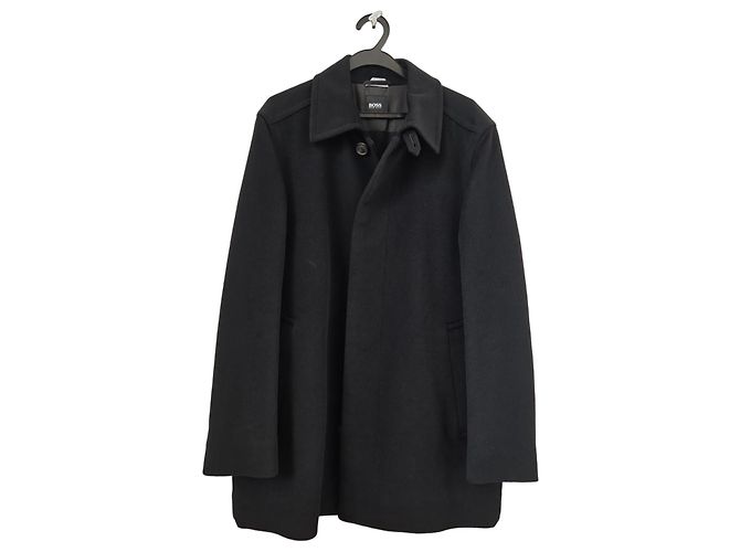 Cappotto Classico in Lana Hugo Boss Nero