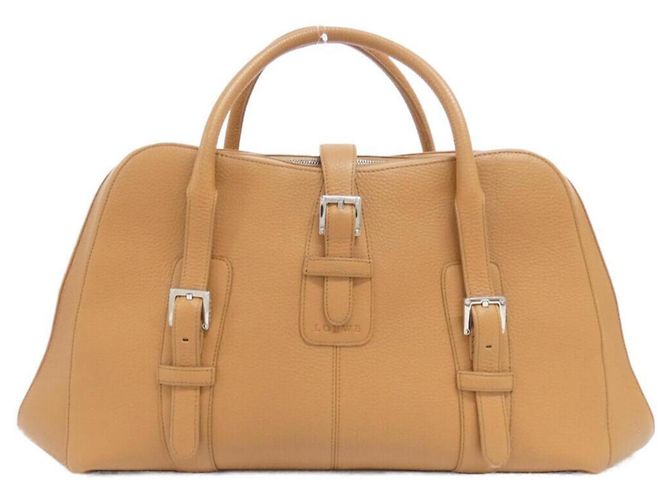 Bolsa Loewe Senda em couro castanho claro