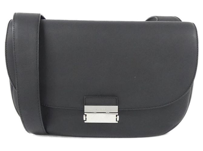 Borsa a tracolla in pelle nera Loewe Nero