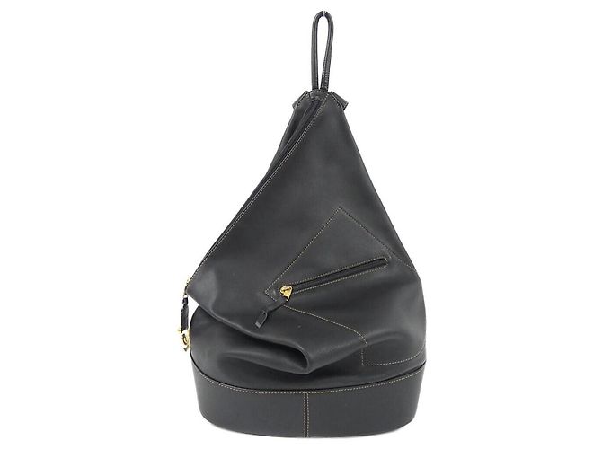 Loewe Black Leather Backpack