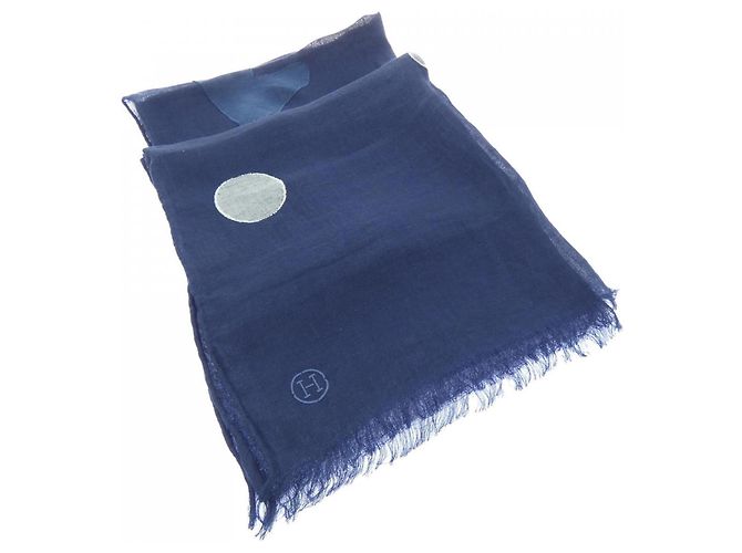 Hermès Hermes So H394831T Stole Navy blue