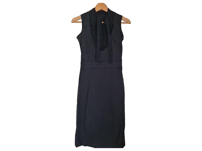Vestido Gucci negro sin mangas de algodón
