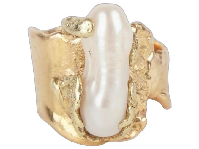 Anello Roland Schad in oro giallo e perla barocca D'oro