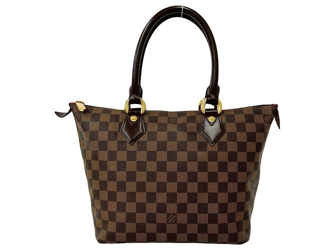 Bolsa Louis Vuitton Saleya PM Damier Pattern Marrom