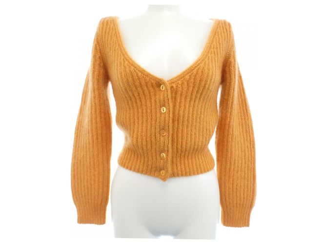Céline Celine Wollstrickjacke Orange 