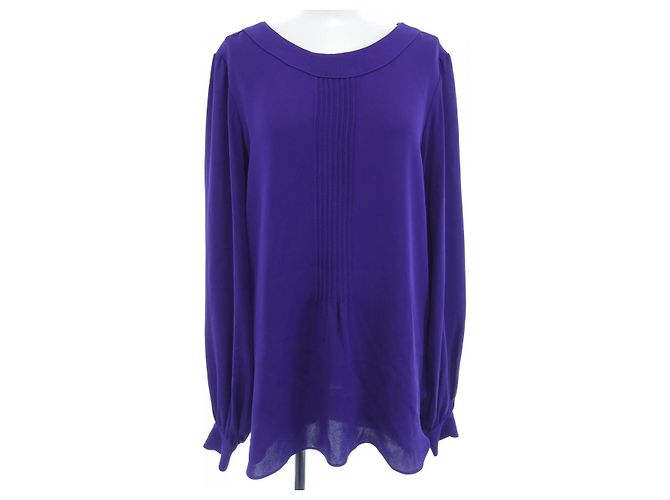 Timeless Top de seda Chanel Roxo