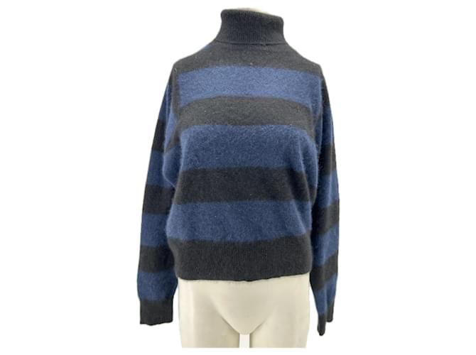 Autre Marque Schwarzer und blauer Pullover