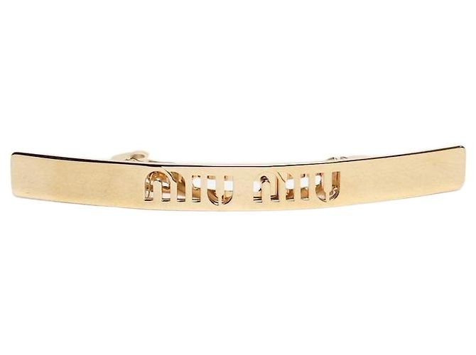 Miu Miu Clip per capelli placcato oro D'oro