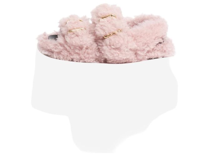 Marni Rosa Shearling-Sandalen - Größe EU 40 Pink