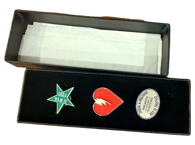 Zadig & Voltaire Set de 3 Broches Blanco Roja Verde