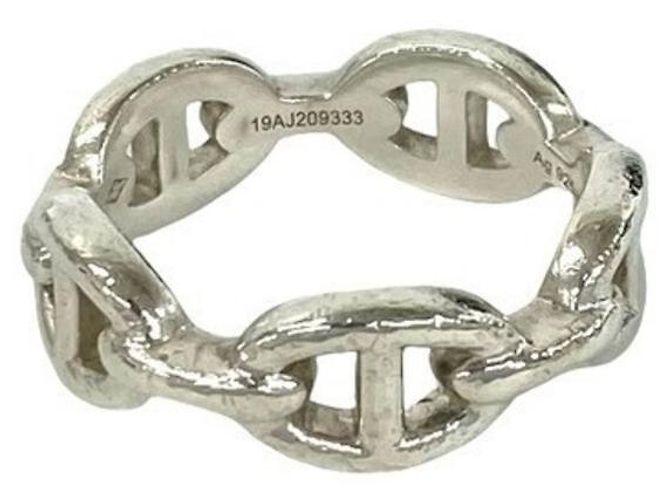 Hermès HERMES Chaine d'Ancre Enchainée PM Ring Silber