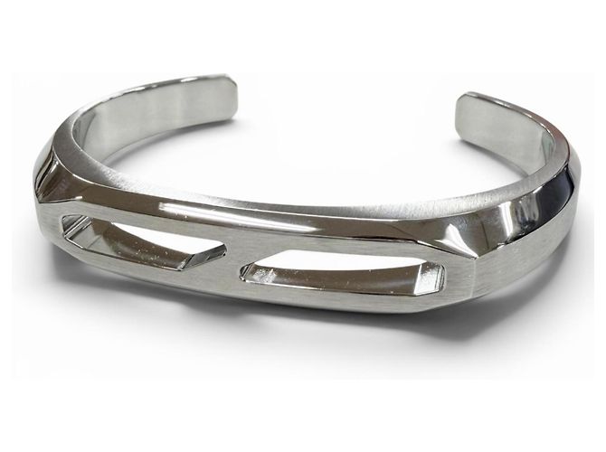 Hermès Bracciale in metallo Hermes Delta Cuff T5 Argento 