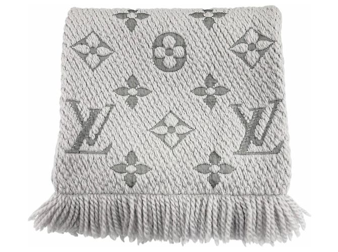 Sciarpa Louis Vuitton Logomania Monogram in lana e seta