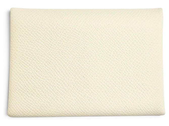 Hermès Portafoglio Hermes Calvi Duo Epsom Argento