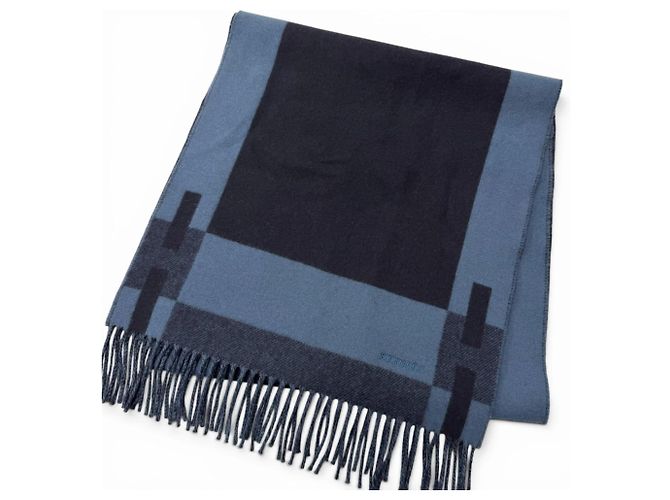 Hermès Sciarpa in cashmere Hermes blu navy