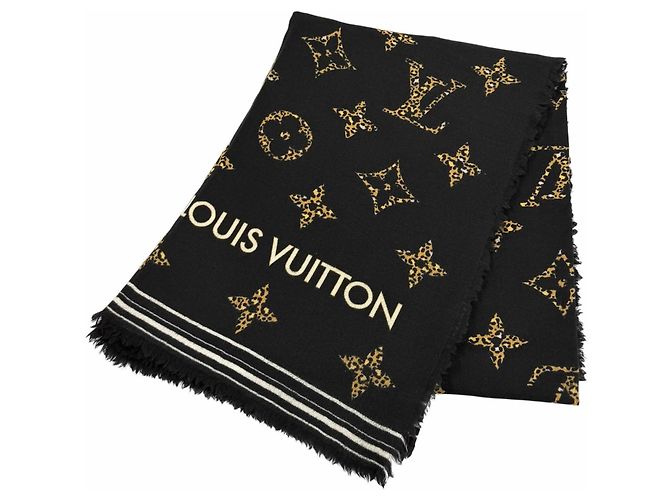 Louis Vuitton schwarzer Wollstola