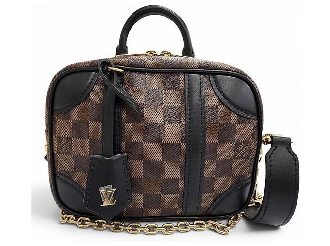 Borsa a Spalla Louis Vuitton Damier Valisette Souple BB Marrone