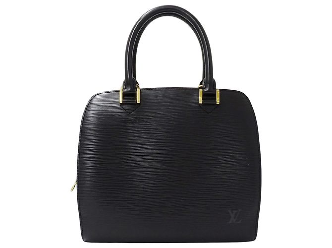 Bolsa de mão em couro Epi Louis Vuitton Preto