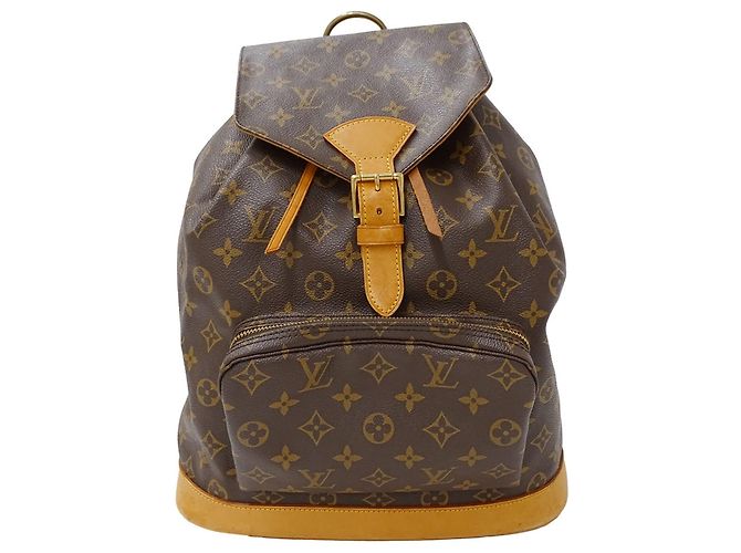 Montsouris Louis Vuitton Monogram Canvas Backpack Brown
