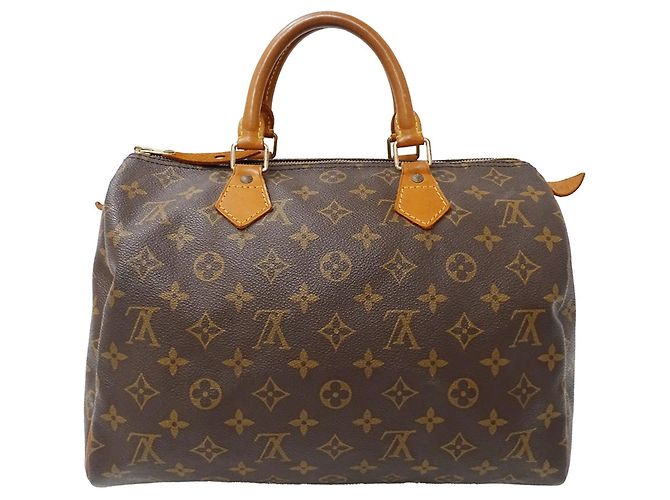 Sac à main Louis Vuitton Monogram Canvas Speedy 30 Marron