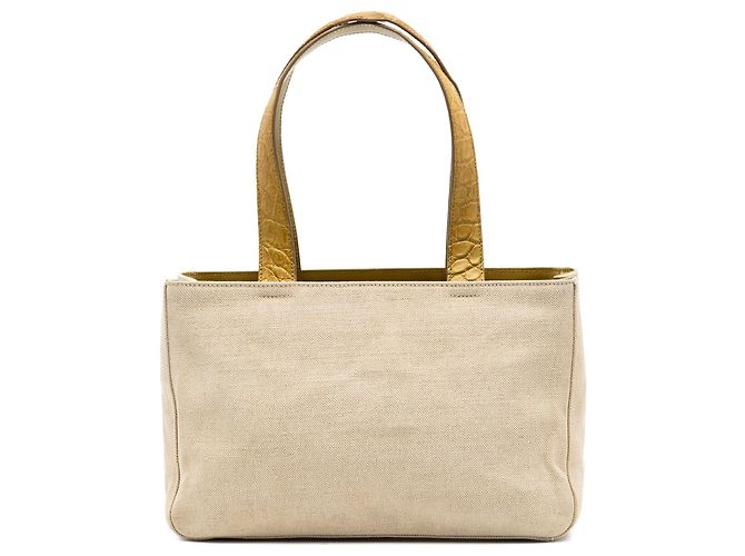 Prada Beige Canvas Tote